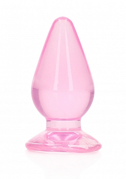 RealRock - Crystal Clear - Anal Plug - 4.5" - Pink