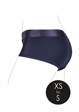 Ouch! - Vibrating Strap-on Brief - Black - XS/S