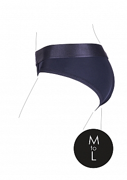 Ouch! - Vibrating Strap-on High-cut Brief - Black - M/L