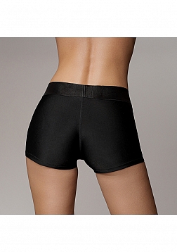 Ouch! - Vibrating Strap-on Boxer - Black - XS/S