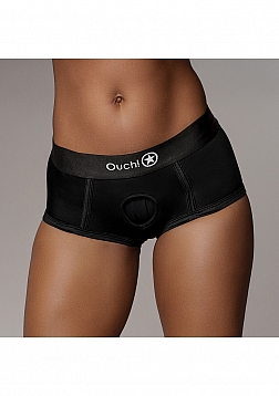 Ouch! - Vibrating Strap-on Brief - Black - M/L