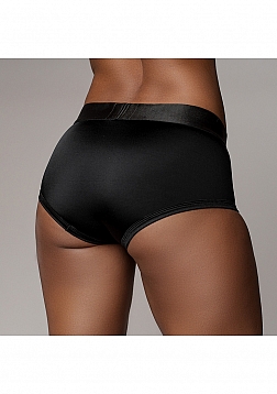 Ouch! - Vibrating Strap-on Brief - Black - M/L