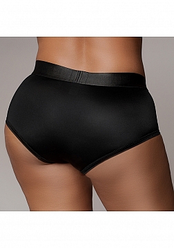 Ouch! - Vibrating Strap-on Brief - Black - XL/XXL