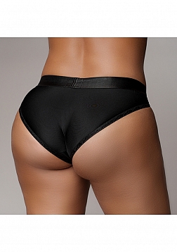 Ouch! - Vibrating Strap-on Hipster - Black - XL/XXL