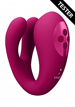 Yoko - Triple Action Vibrator Dual Prongs with Clitoral Pulse Wave - Tester