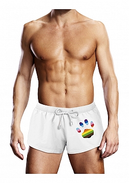 Swim Trunk White Oversized Paw