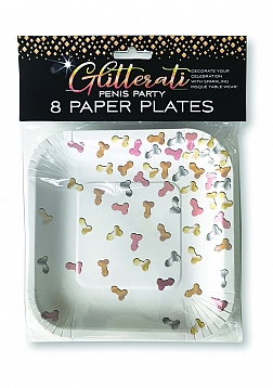 Glitterati Penis, Party Plates