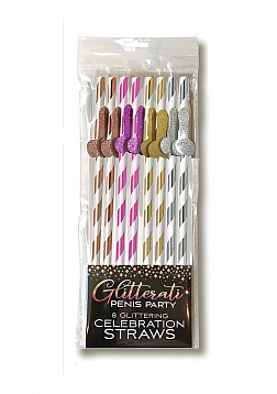 Glitterati Penis, Tall Party Straws