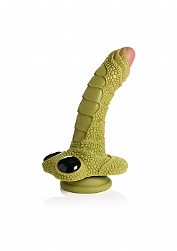 Swamp Monster Scaly Silicone Dildo - Black