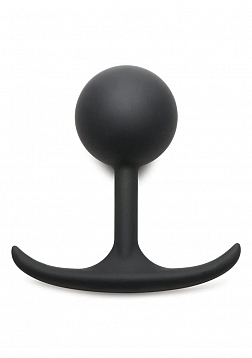 Comfort Plugs Silicone Weighted Round Plug 4.4" - Black