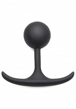 Comfort Plugs Silicone Weighted Round Plug 3.3" - Black