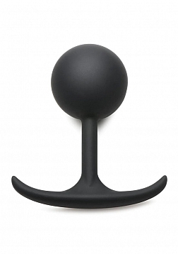 Comfort Plugs Silicone Weighted Round Plug 4.7" - Black