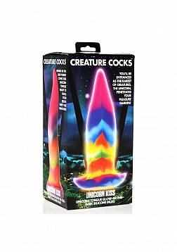 Unicorn Tongue - Glow in the Dark - Silicone Dildo - Rainbow