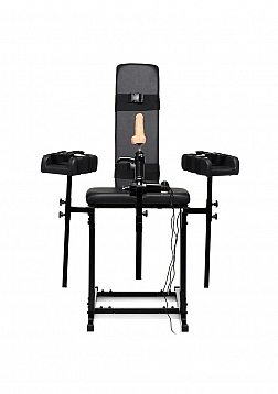 MS Obedience Chair with Sex Machine - Black