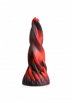 Hell Kiss Twisted Tongues Silicone Dildo - Red