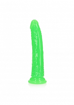 Slim Realistic Dildo with Suction Cup - Glow in the Dark - 8'' / 20 cm