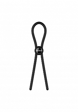 Forge - Single Adjustable Lasso Silicone Cock Ring - Black