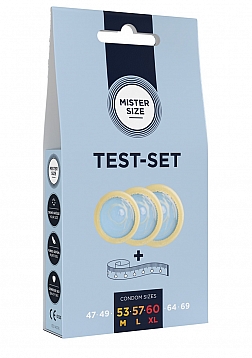 Pure Feel Test Set - Condoms 53, 57, 60 mm - 3 Pieces - ES/PT/EN