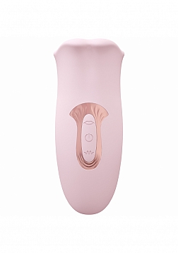 LoveLine - Kiss - 10 Speed Suction & Vibrating Mouth - Silicone - Rechargeable - Waterproof - Pink