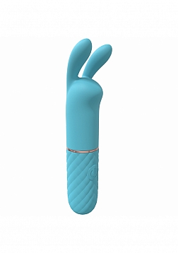 LoveLine - Dona - 10 Speed Vibrating Mini-Rabbit - Silicone - Rechargeable - Waterproof - Blue
