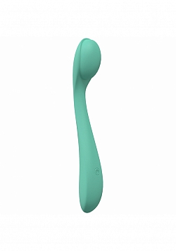LoveLine - Juicy - 10 Speed Flexible Vibe - Sealed Silicone - Rechargeable - Submersible - Green