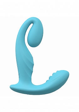 LoveLine - Bliss - 10 Speed Dual Motor Vibe - Sealed Silicone - Rechargeable - Submersible - Blue