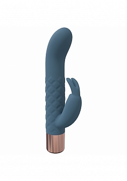 LoveLine - Devotion - 10 Speed Mini-Rabbit - Silicone - Rechargeable - Waterproof - Blue/Grey