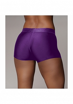 Ouch! - Vibrating Strap-on Boxer - Purple - M/L