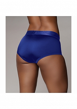 Ouch! - Vibrating Strap-on Brief - Royal Blue - M/L