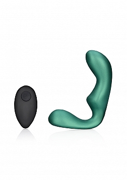 Pointed Vibrating Prostate Massager with Remote Control - Metallic Green