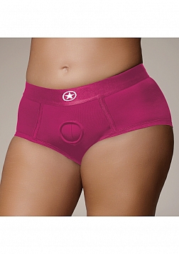 Ouch! - Vibrating Strap-on Brief - Pink- XL/XXL