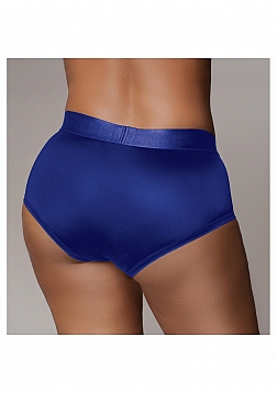 Ouch! - Vibrating Strap-on Brief - Royal Blue - XL/XXL