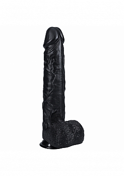 RealRock - Ultra Realistic Skin - Extra Long with Balls - 13" - Black