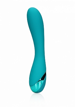 Smooth Silicone G-Spot Vibrator - Teal Blue