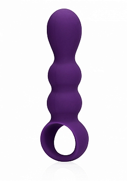 Teardrop Shaped Anal Vibrator - Clear Purple