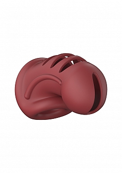 Model 28 - Ultra Soft Silicone Chastity Cage - Red