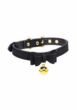 Golden Kitty - Cat Bell Collar - Black/Gold