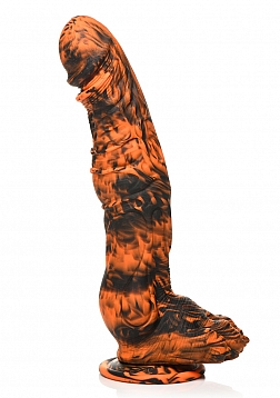 Sabretooth - Silicone Dildo - Orange/Black