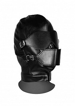 Blindfolded Mask with Breathable Ball Gag - Black