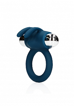 Vibrating Rabbit Cock Ring - Baltic Blue