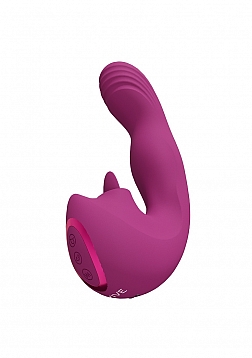 VIVE - Yumi - Rechargeable Triple Motor - G-Spot Finger Motion Vibrator and Flickering Tongue Stimul