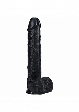 RealRock - Ultra Realistic Skin - Extra Long with Balls - 14" - Black