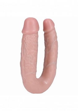 RealRock - Ultra Realistic Skin - U Shaped Double Dildo - 5" - Flesh