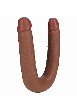 RealRock - Ultra Realistic Skin - U Shaped Double Dildo - 9" - Tan