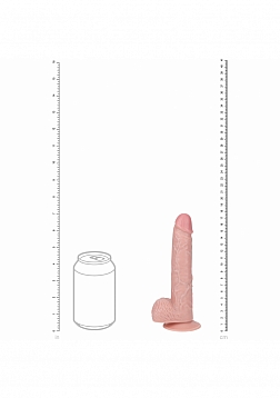 RealRock - Ultra Realistic Skin - Vibrating Rechargeable - Regular Straight with Balls - 7\