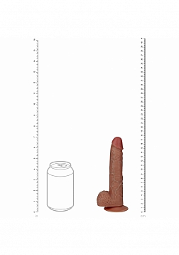 RealRock - Ultra Realistic Skin - Vibrating Rechargeable - Regular Straight with Balls - 7\