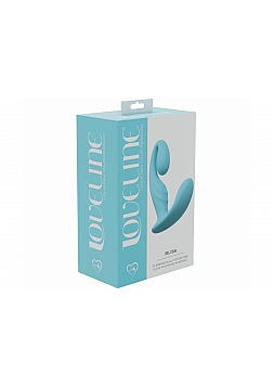 LoveLine - Bliss - 10 Speed Dual Motor Vibe - Sealed Silicone - Rechargeable - Submersible - Blue