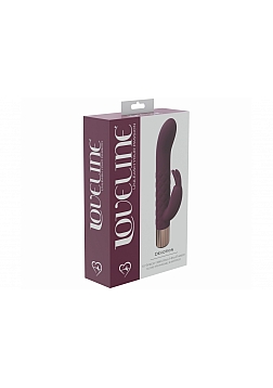 LoveLine - Devotion - 10 Speed Mini-Rabbit - Silicone - Rechargeable - Waterproof – Burgundy