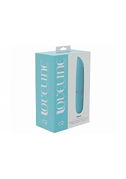 LoveLine - Beso - 10 Speed Vibrating Mini-Lipstick - Silicone - Rechargeable - Waterproof - Blue