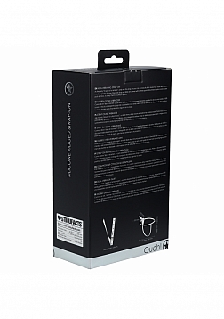 Ouch! - Silicone Ridged Strap-On Adjustable - Black